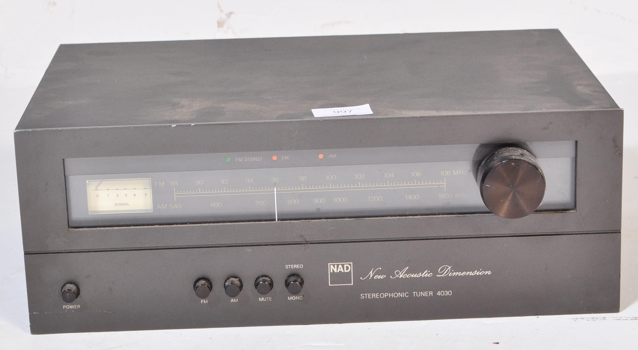 VINTAGE NAD HI-FI AUDIO STEREOPHONIC TUNER 4030 - Image 2 of 5