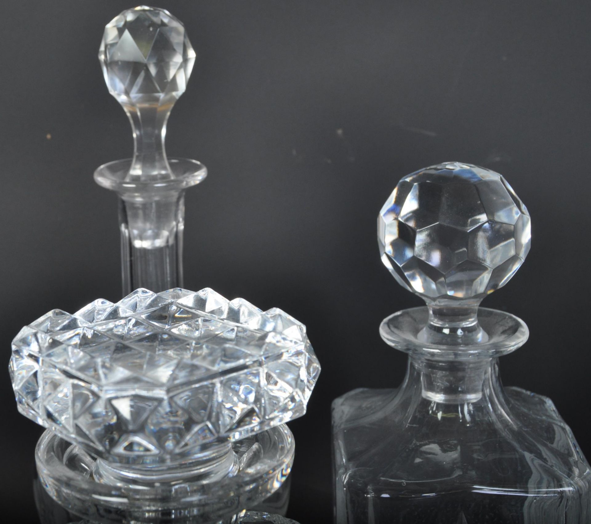 FIVE VINTAGE CUT GLASS DECANTERS - INCLUDING STUART CRYSTAL - Image 3 of 5