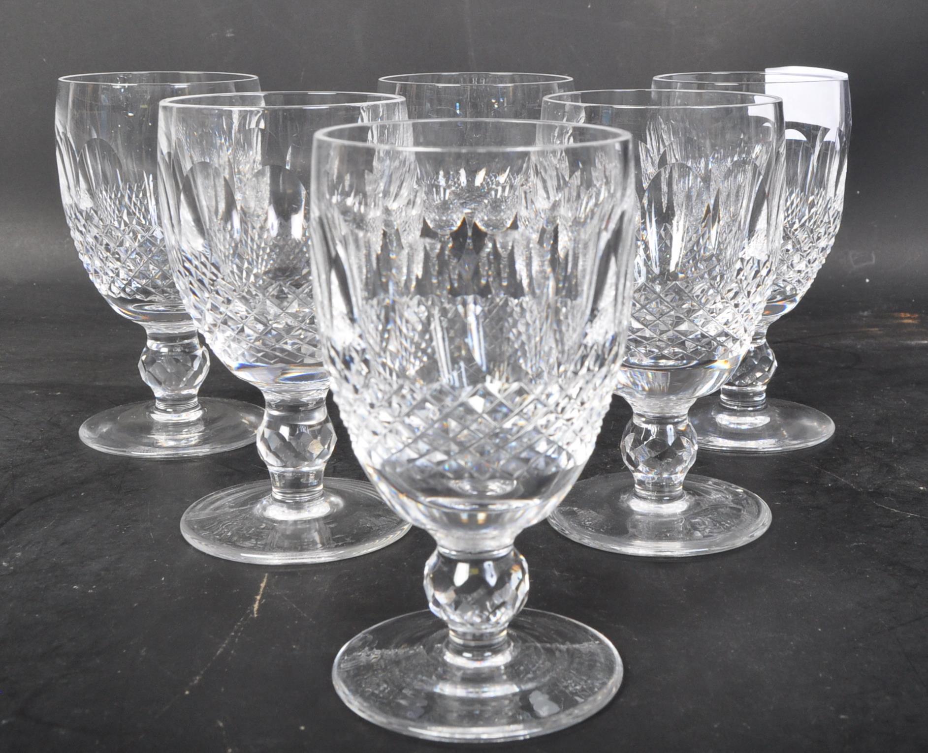 SIX VINTAGE WATERFORD CRYSTAL 'LISMORE' MULTI PURPOSE GLASSES - Image 2 of 5