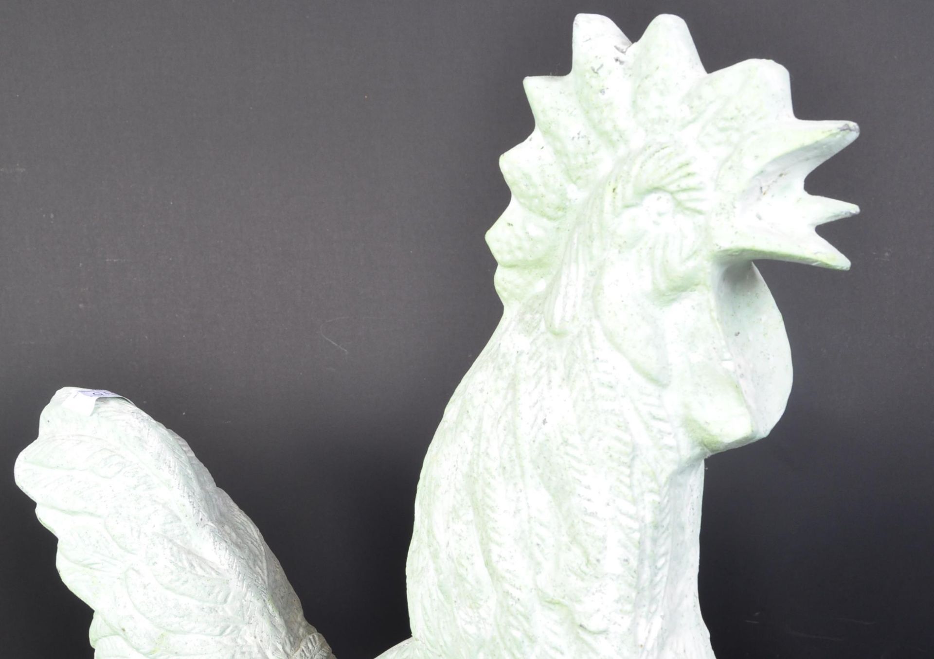 LARGE VINTAGE CAST PLASTER COCKEREL SCULPTURE - Image 2 of 5