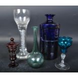 COLLECTION OF VICTORIAN & LATER CUT & STUDIO ART GLASS