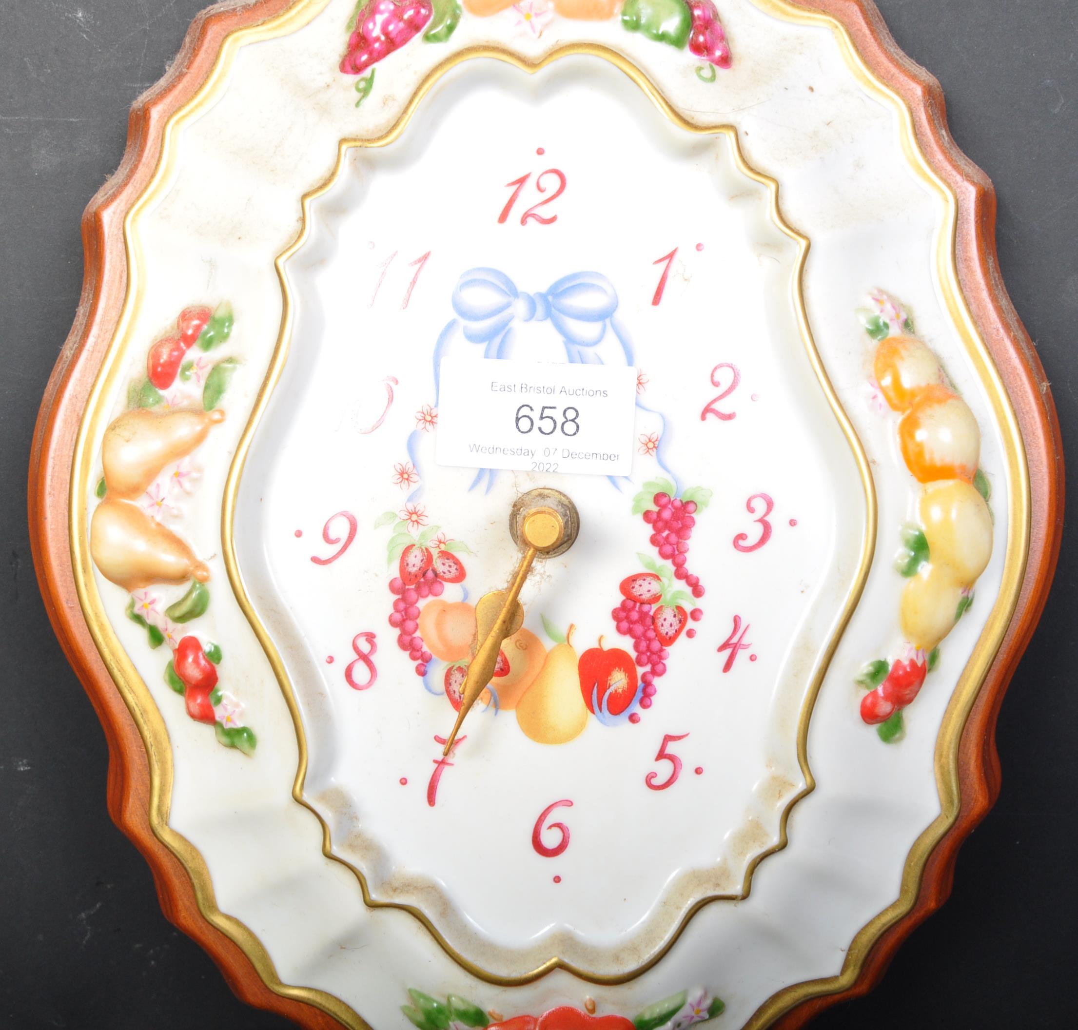 VINTAGE FRANKLIN MINT CERAMIC WALL CLOCK