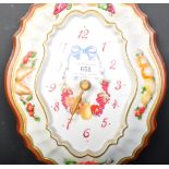 VINTAGE FRANKLIN MINT CERAMIC WALL CLOCK