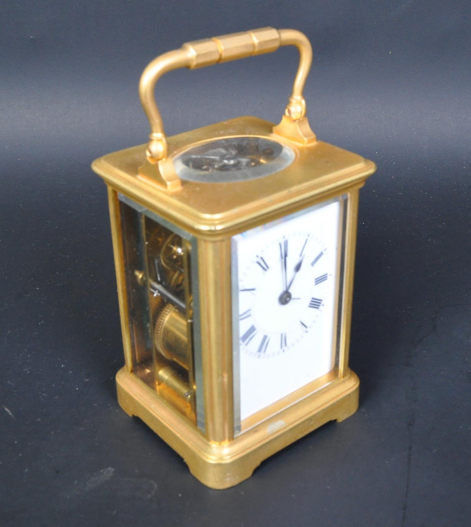 LATE 19TH CENTURY FRENCH BRASS CARRIAGE CLOCK