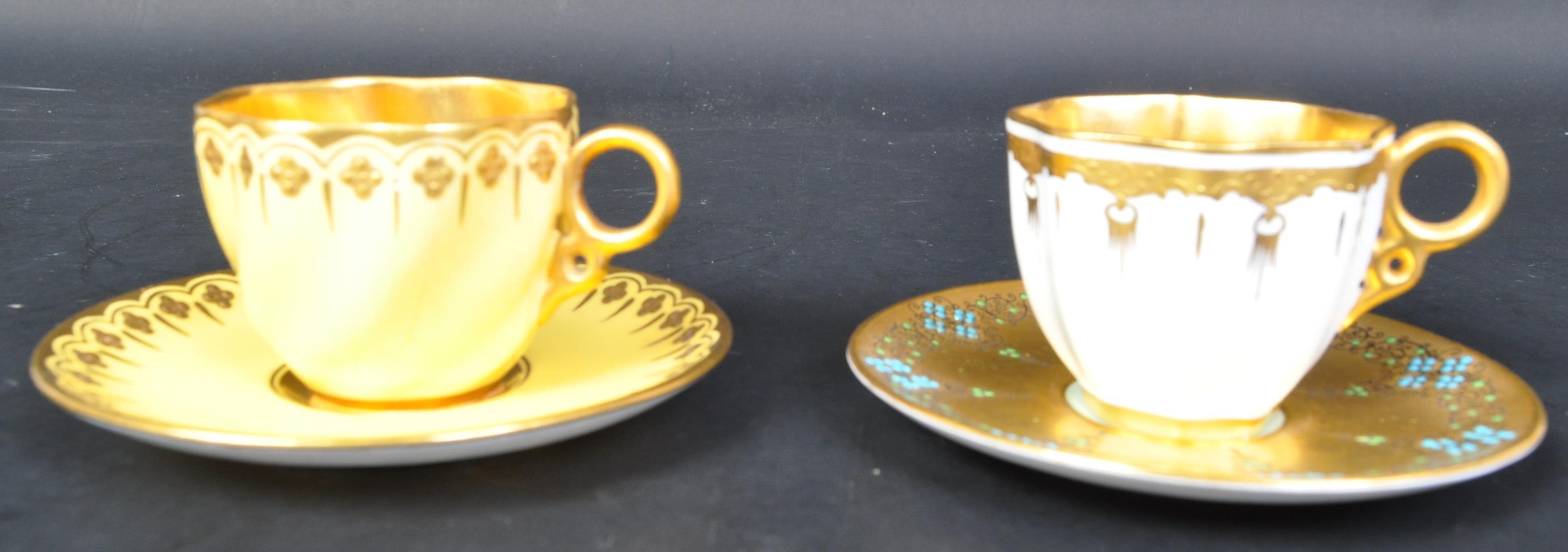 TWO EARLY 20TH CENTURY COALPORT WITH ANOTHER CUPS & SAUCERS - Image 2 of 5