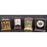 ASSORTMENT OF VINTAGE BRASS CARRIAGE CLOCKS