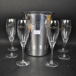 20TH CENTURY MOET & CHANDON CHAMPAGNE BUCKET WITH GLASSES