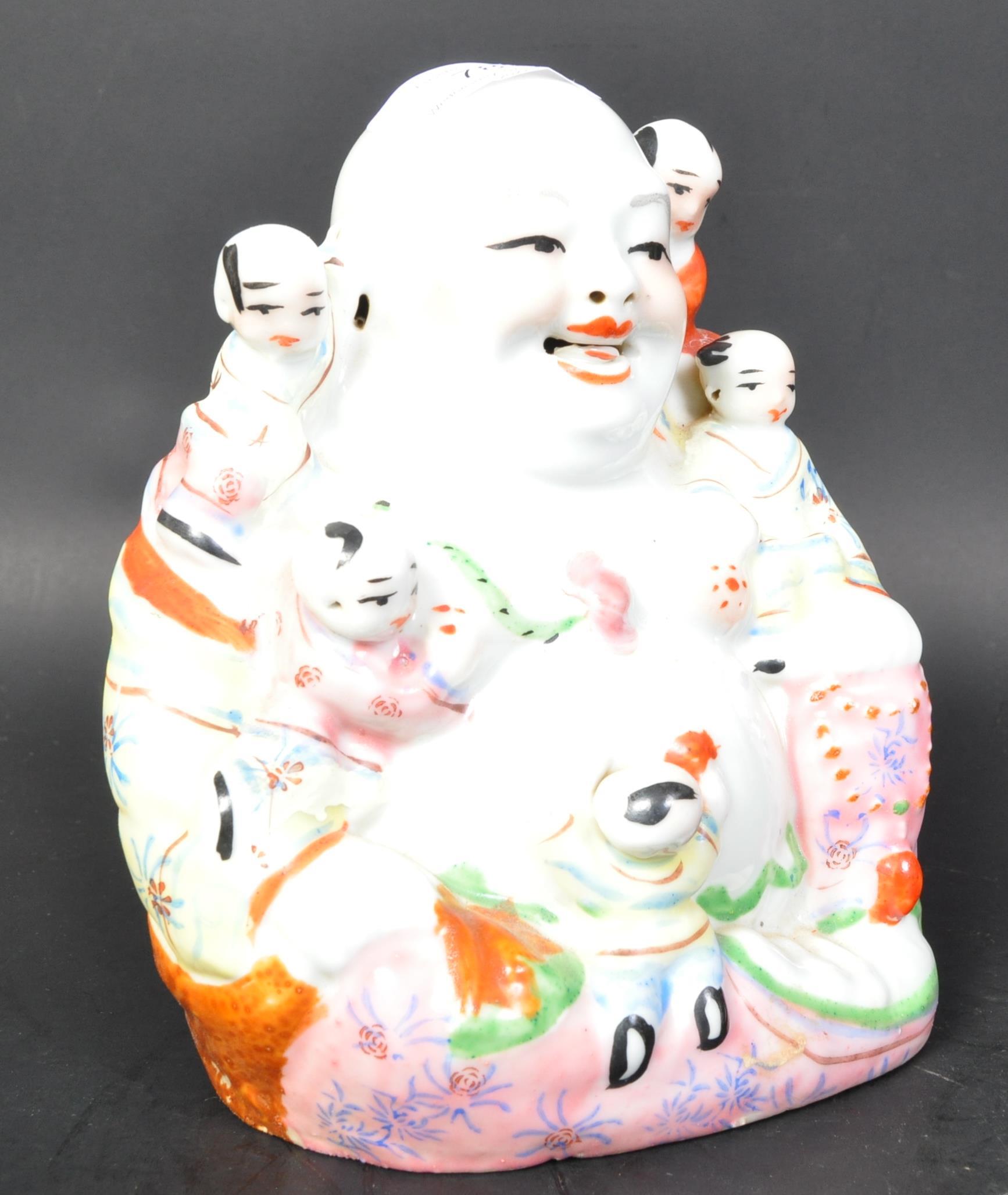 1930S REPUBLIC PERIOD CHINESE HOTEI CERAMIC FERTILITY BUDDHA