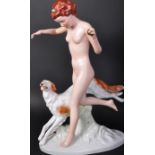 ART DECO ROYAL DUX STYLE PORCELAIN FIGURE OF DIANA