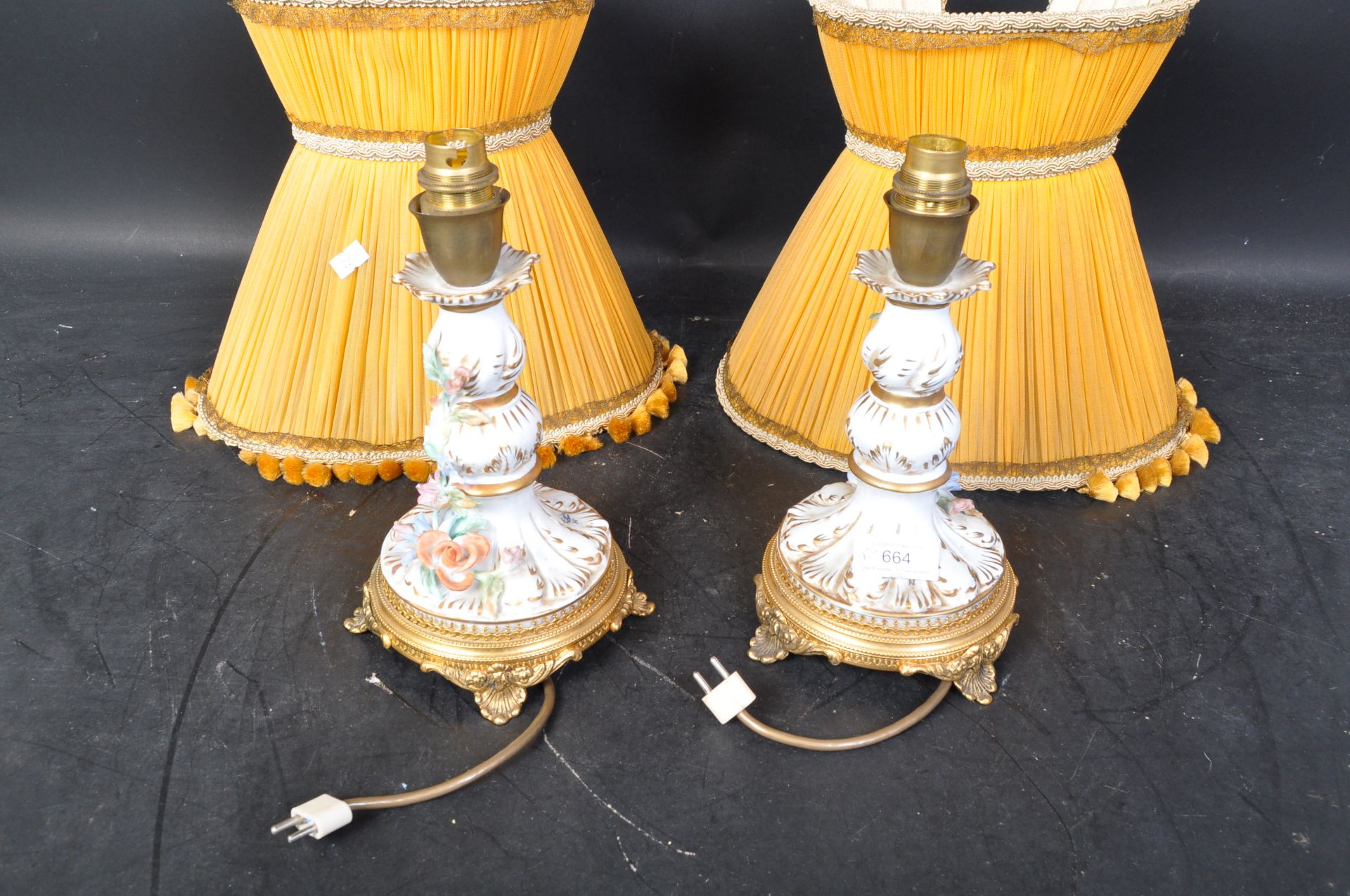 PAIR OF 20TH CENTURY SITZENDORF GERMAN LAMPS - Bild 3 aus 5