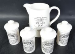 ASSORTMENT OF WAYMAN'S BRISTOL CHINA & EARTHENWARE SPICE POTS