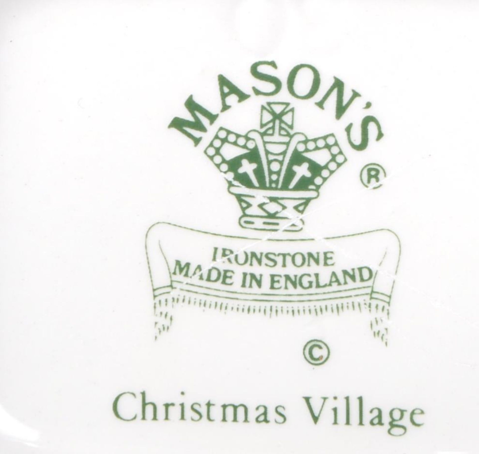 FOUR MASON'S IRONSTONE 'CHRISTMAS VILLAGE' LIDDED POTS - Bild 6 aus 6