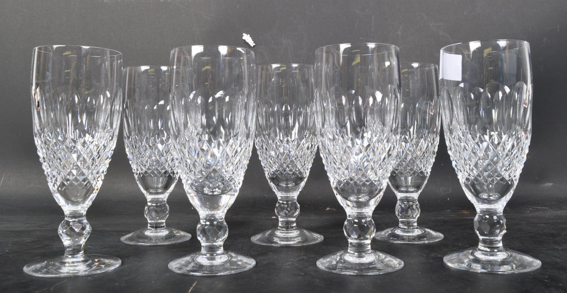 SIX VINTAGE WATERFORD CRYSTAL 'LISMORE' PILSNER GLASSES - Image 2 of 5