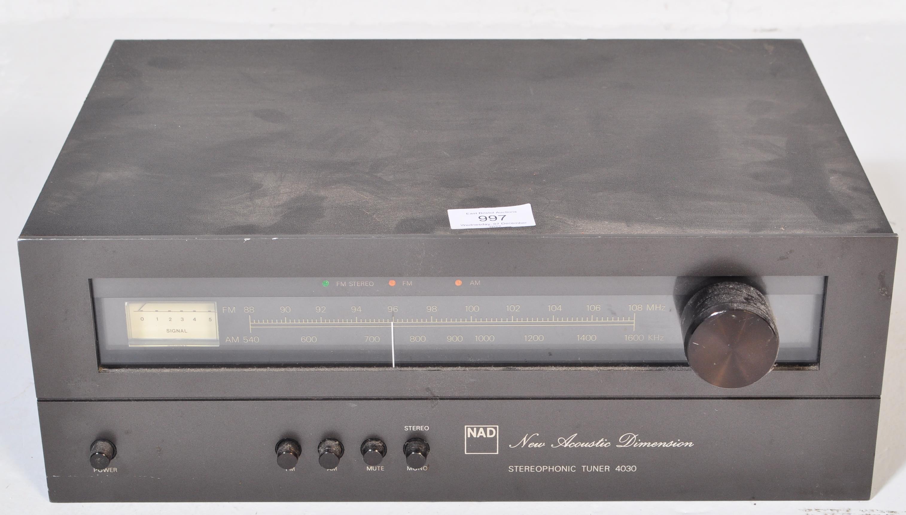 VINTAGE NAD HI-FI AUDIO STEREOPHONIC TUNER 4030 - Image 3 of 5