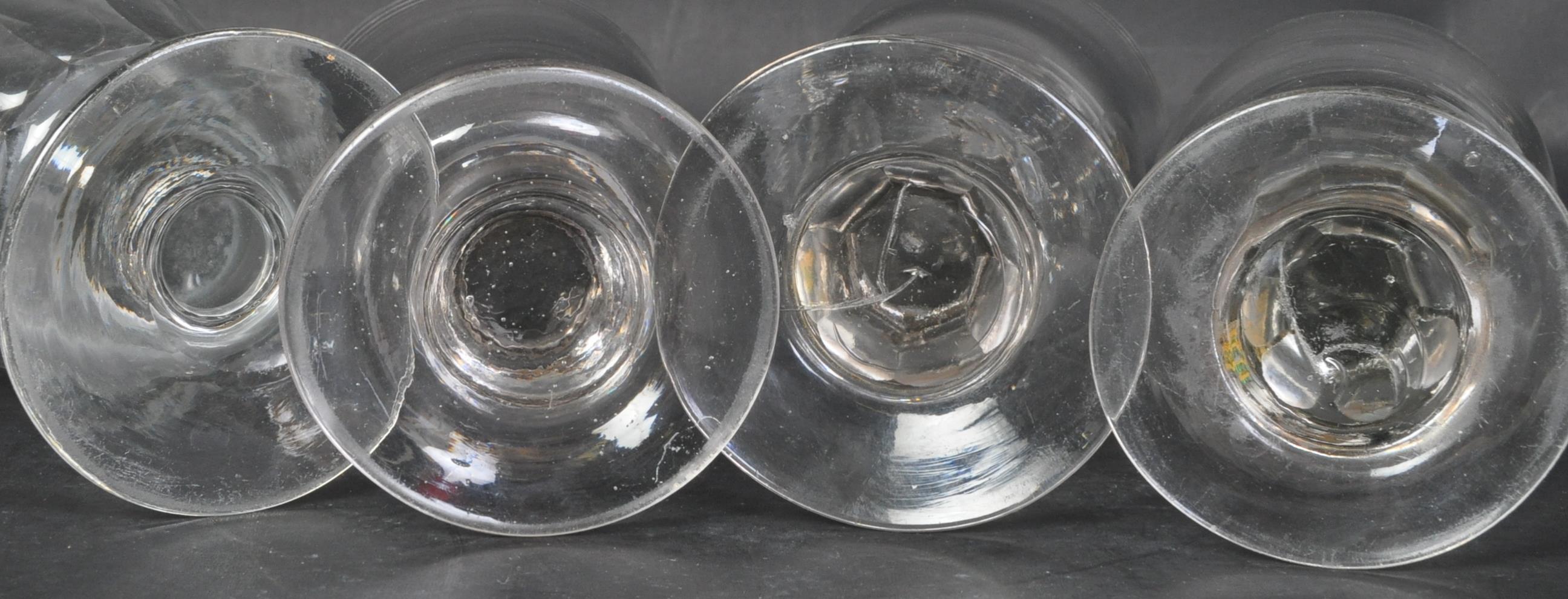FOUR 19TH CENTURY GLASS RUMMER DRINKING GLASSES - Image 4 of 4
