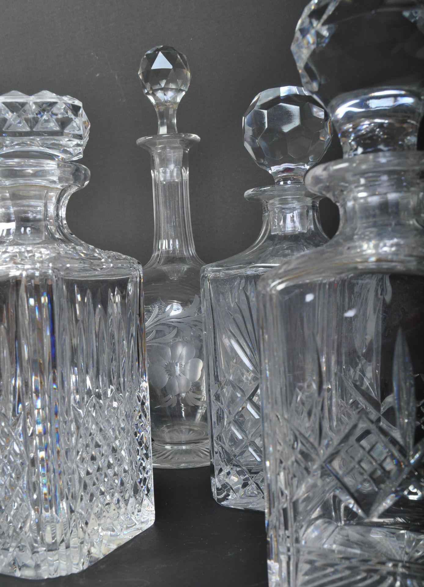 FIVE VINTAGE CUT GLASS DECANTERS - INCLUDING STUART CRYSTAL - Image 5 of 5