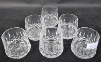 SIX VINTAGE WATERFORD CRYSTAL 'LISMORE' WHISKEY GLASSES