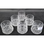 SIX VINTAGE WATERFORD CRYSTAL 'LISMORE' WHISKEY GLASSES