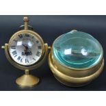 PAIR OF NAUTICAL AND RAILWAY MADE CLOCKS