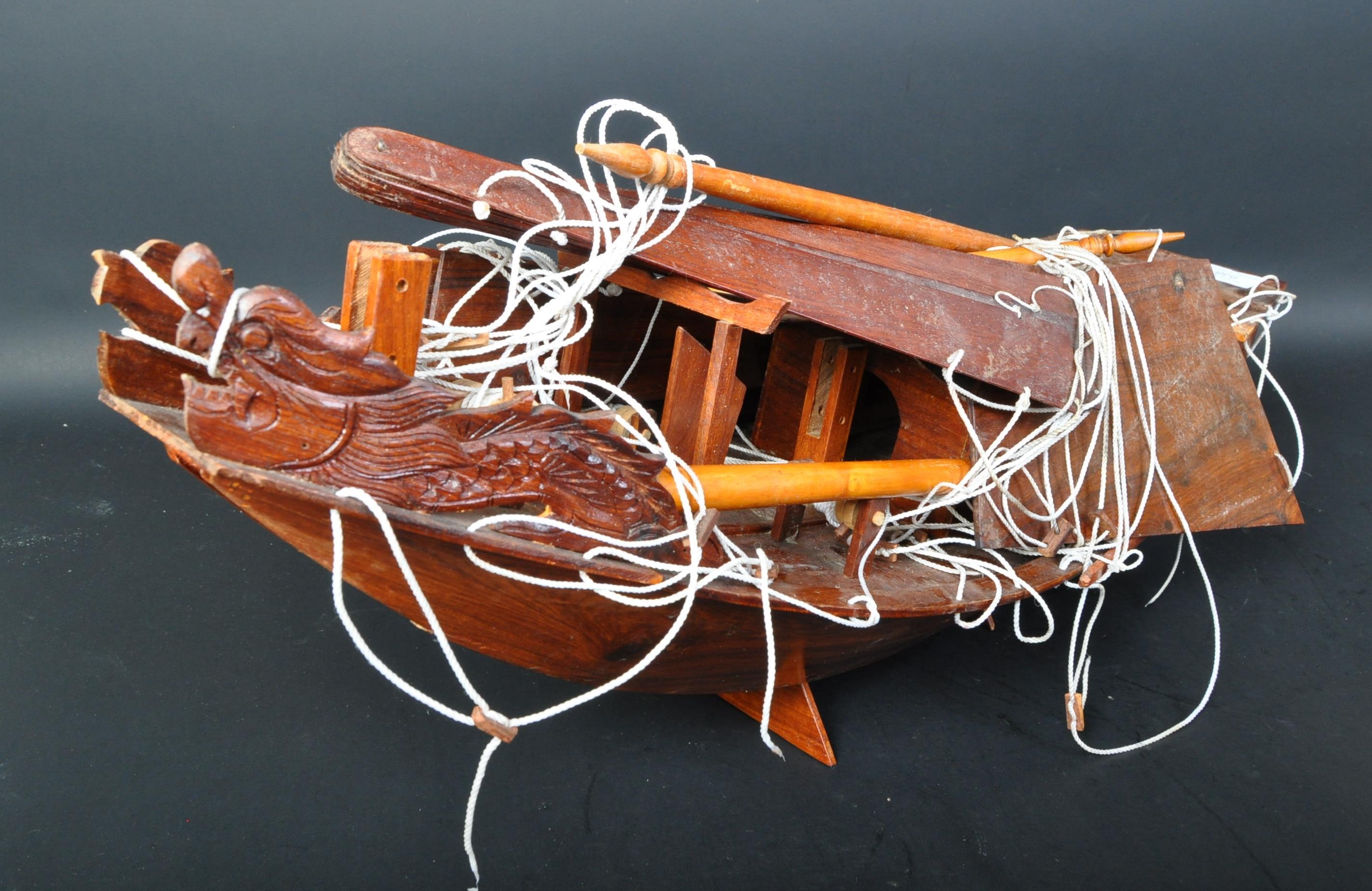 20TH CENTURY SCATCH BUILT WOODEN BOAT MODEL