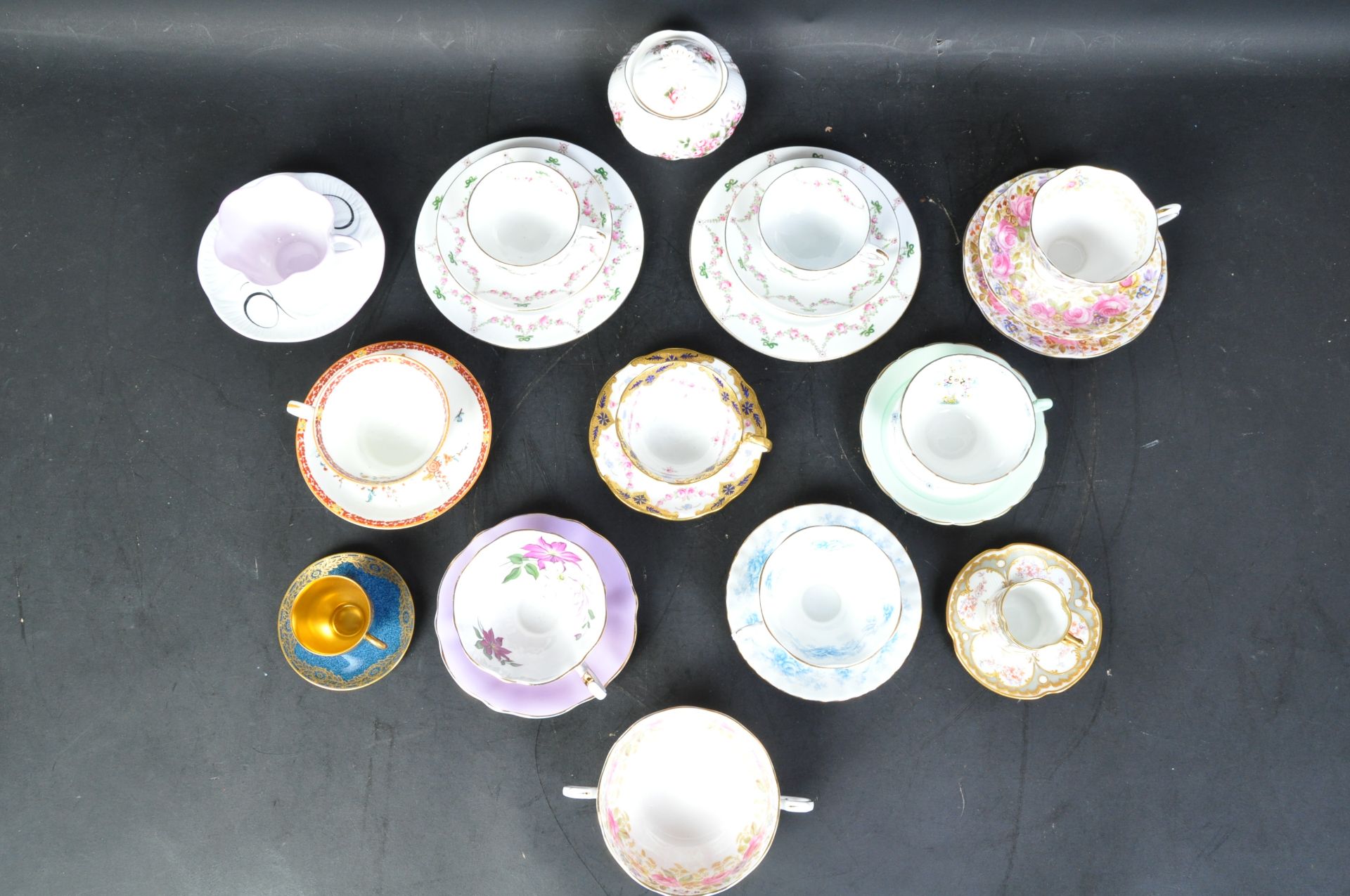 ASSORTMENT OF VINTAGE ENGLISH FINE BONE CHINA TRIOS - Image 8 of 8