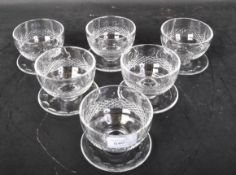 SIX VINTAGE WATERFORD 'LISMORE' FOOTED FRUIT / DESSERT BOWLS