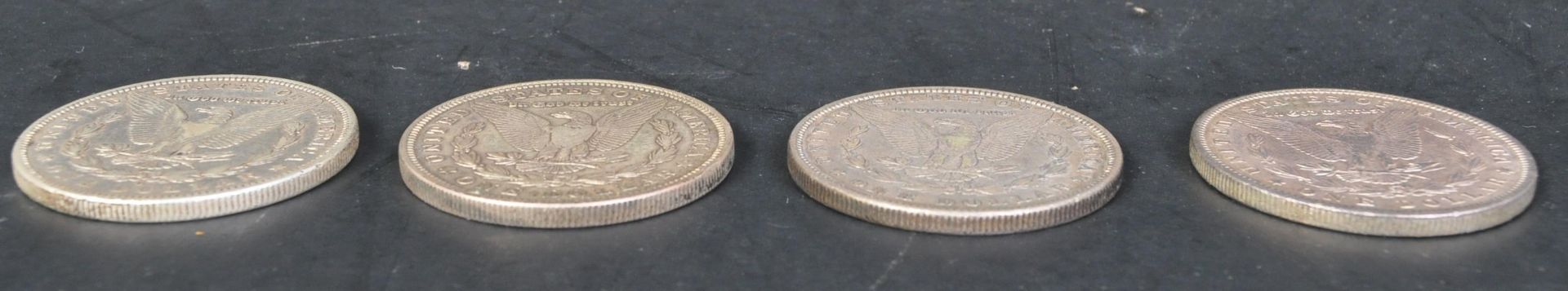 FOUR 19TH & 20TH CENTURY USA SILVER MORGAN DOLLARS - Image 3 of 3
