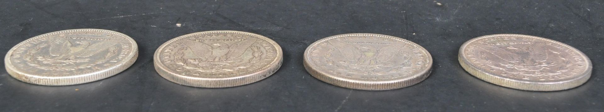 FOUR 19TH & 20TH CENTURY USA SILVER MORGAN DOLLARS - Bild 3 aus 3