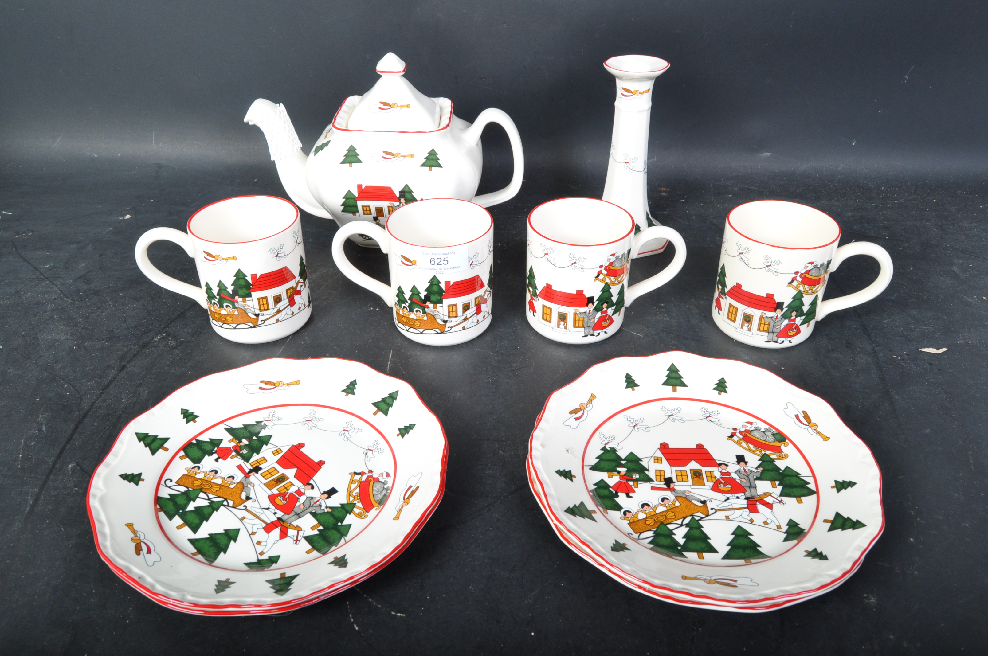 MASON'S - CHRISTMAS VILLAGE - CERAMIC TEA SERVICE