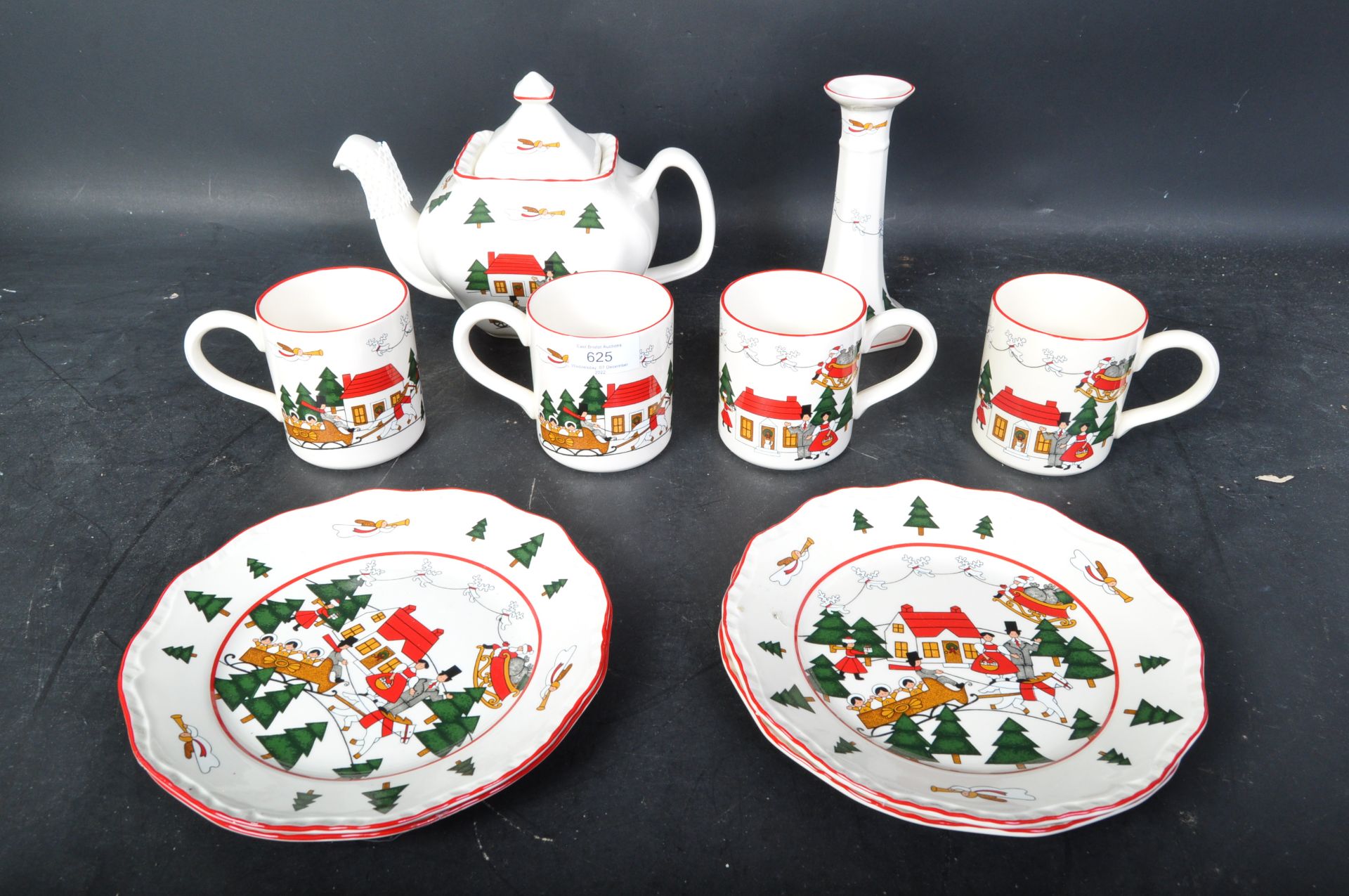 MASON'S - CHRISTMAS VILLAGE - CERAMIC TEA SERVICE