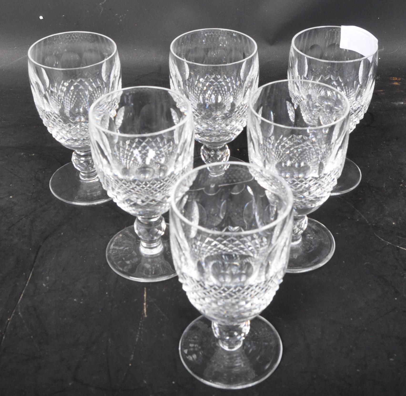 SIX VINTAGE WATERFORD CRYSTAL 'LISMORE' MULTI PURPOSE GLASSES