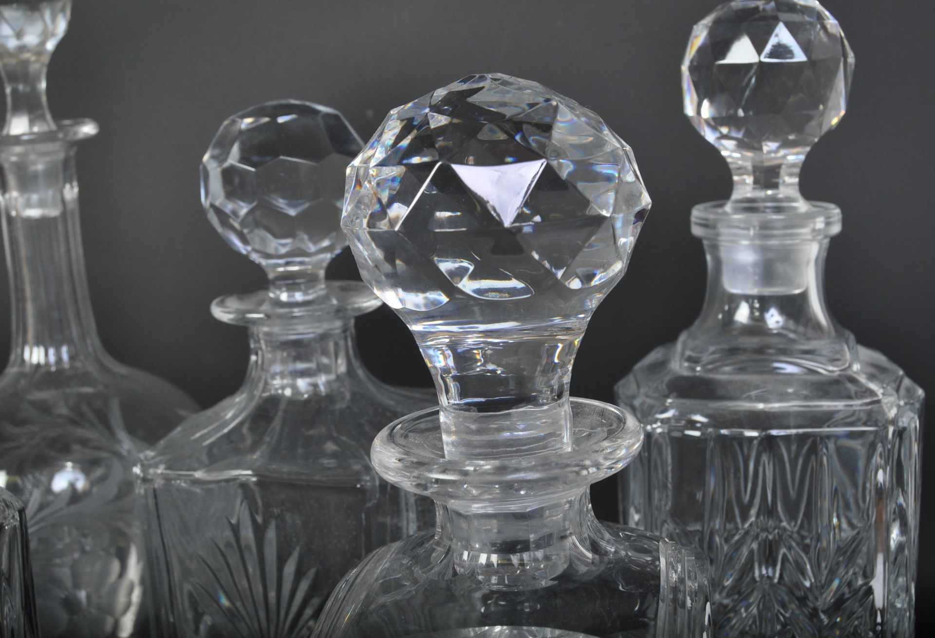 FIVE VINTAGE CUT GLASS DECANTERS - INCLUDING STUART CRYSTAL - Image 2 of 5