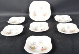 DANCING DAYS - BESWICK - ENGLISH SIDE PLATES & BOWL