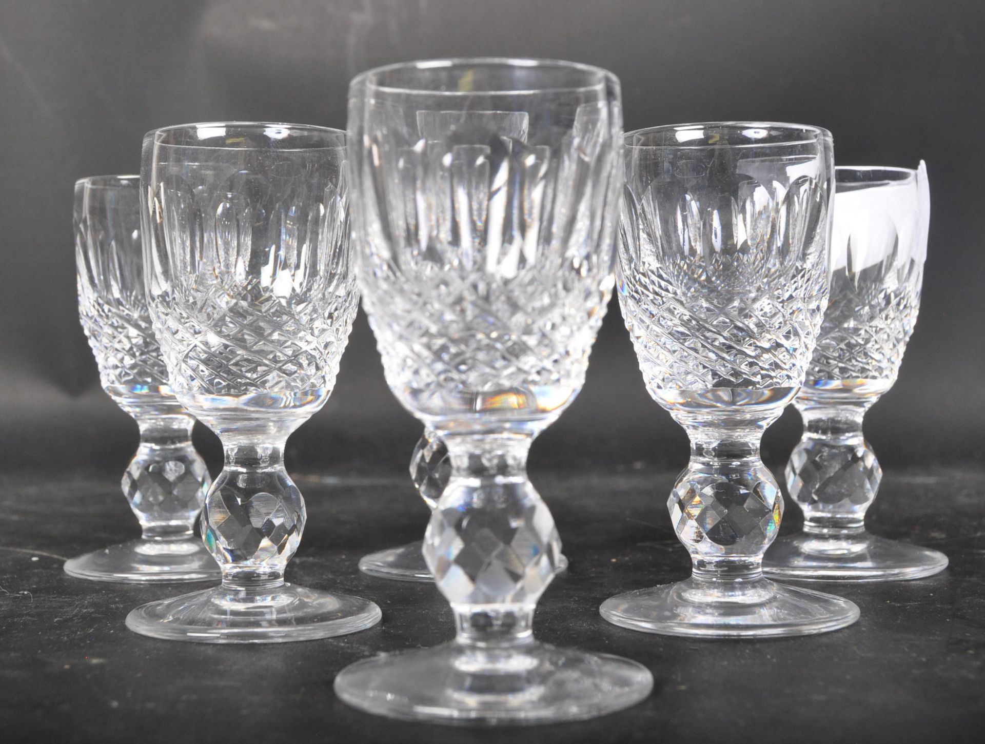 SIX VINTAGE WATERFORD CRYSTAL 'LISMORE' APERITIF GLASSES - Image 5 of 5