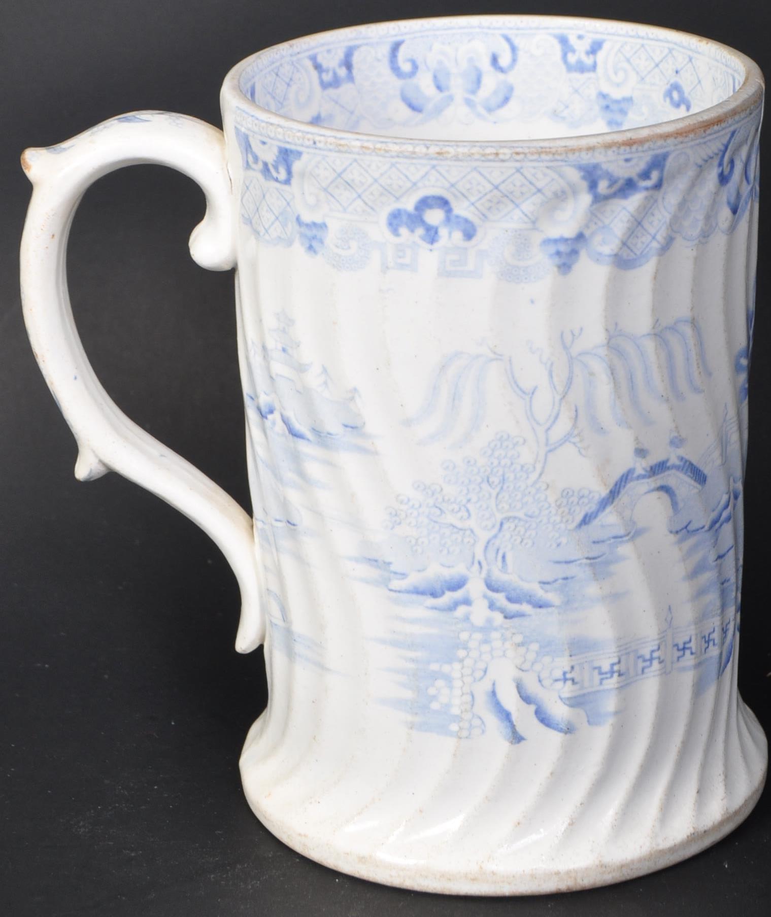 EARLY 19TH CENTURY BELIEVED SWANSEA POTTERY ONE PINT MUG