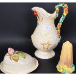 ASSORTMENT OF MID CENTURY CLARICE CLIFF POTTERY ITEMS