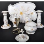 MANNER OF LIMOGES - PORCELAIN DRESSING TABLE SET