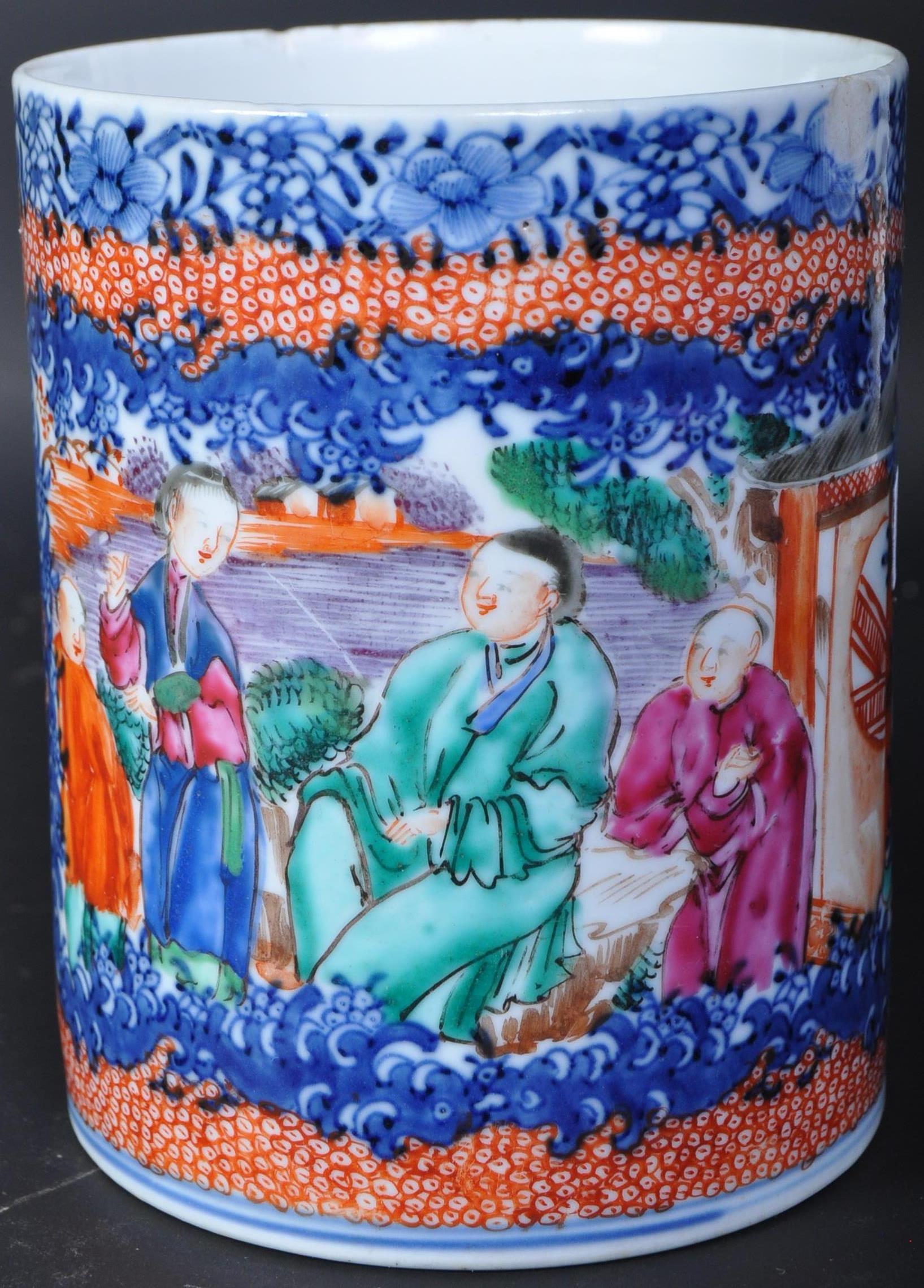 18TH CETNURY CHINESE EXPORT TANKARD / MUG - Image 2 of 5