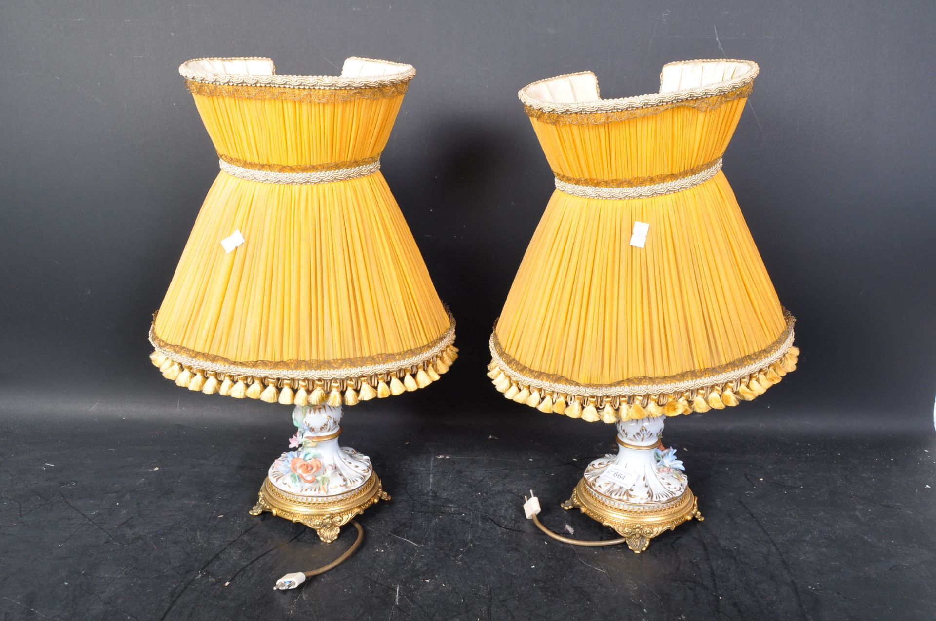 PAIR OF 20TH CENTURY SITZENDORF GERMAN LAMPS