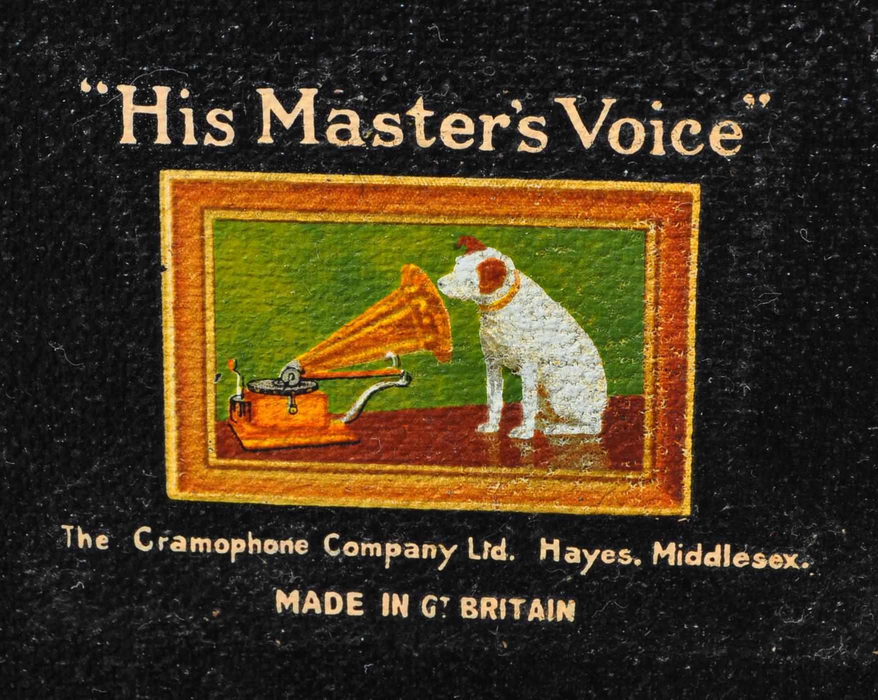 VINTAGE HIS MASTER'S VOICE GRAMOPHONE PLAYER - Image 5 of 6