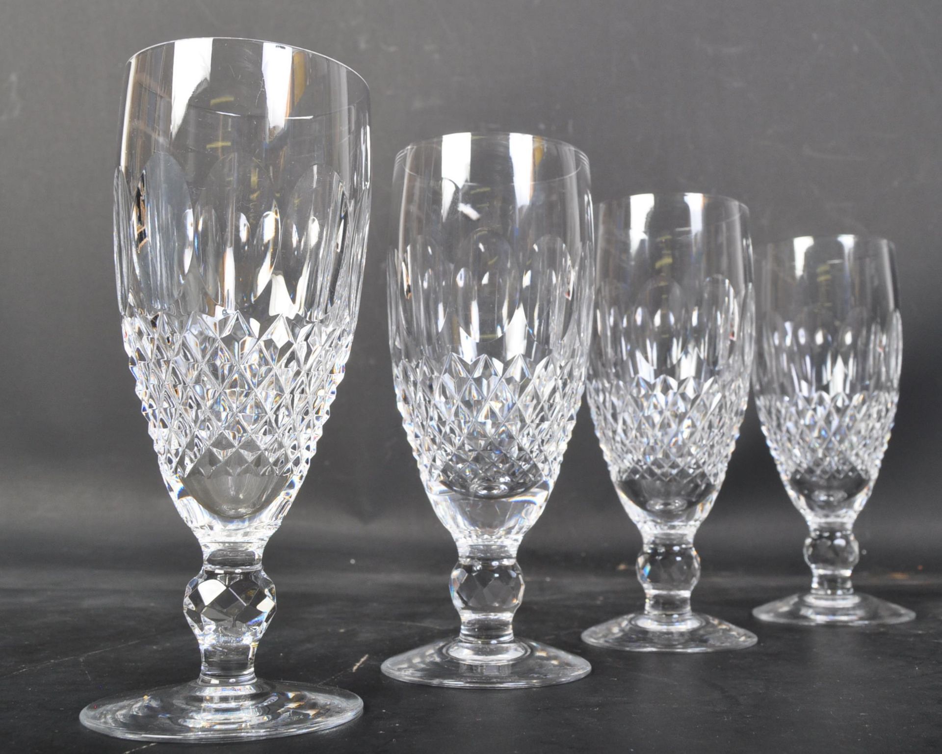 SIX VINTAGE WATERFORD CRYSTAL 'LISMORE' PILSNER GLASSES - Image 3 of 5
