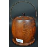 20TH CENTURY OAK BISCUIT BARREL