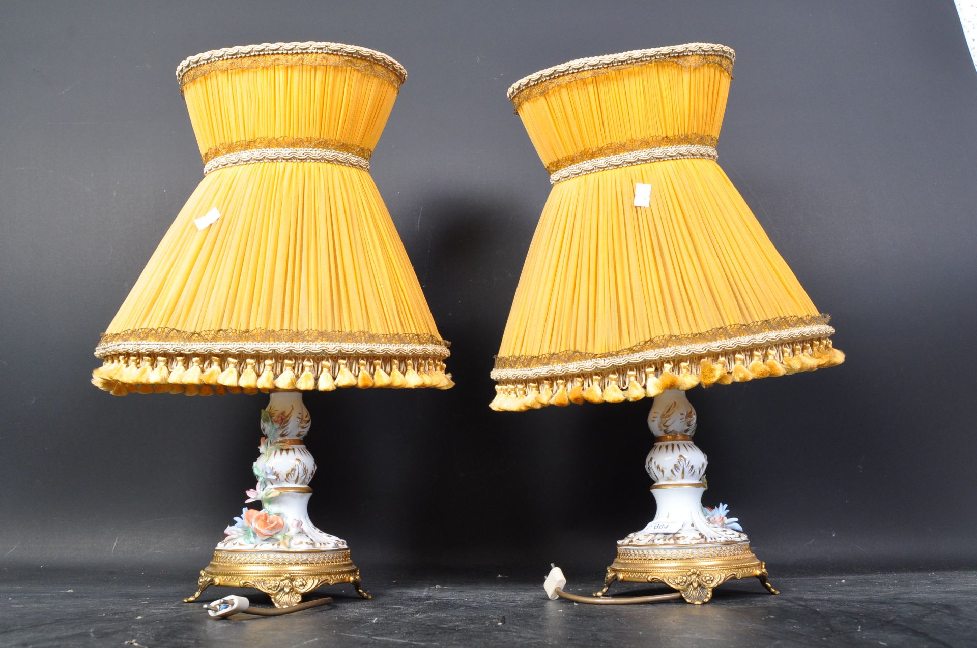 PAIR OF 20TH CENTURY SITZENDORF GERMAN LAMPS - Bild 2 aus 5