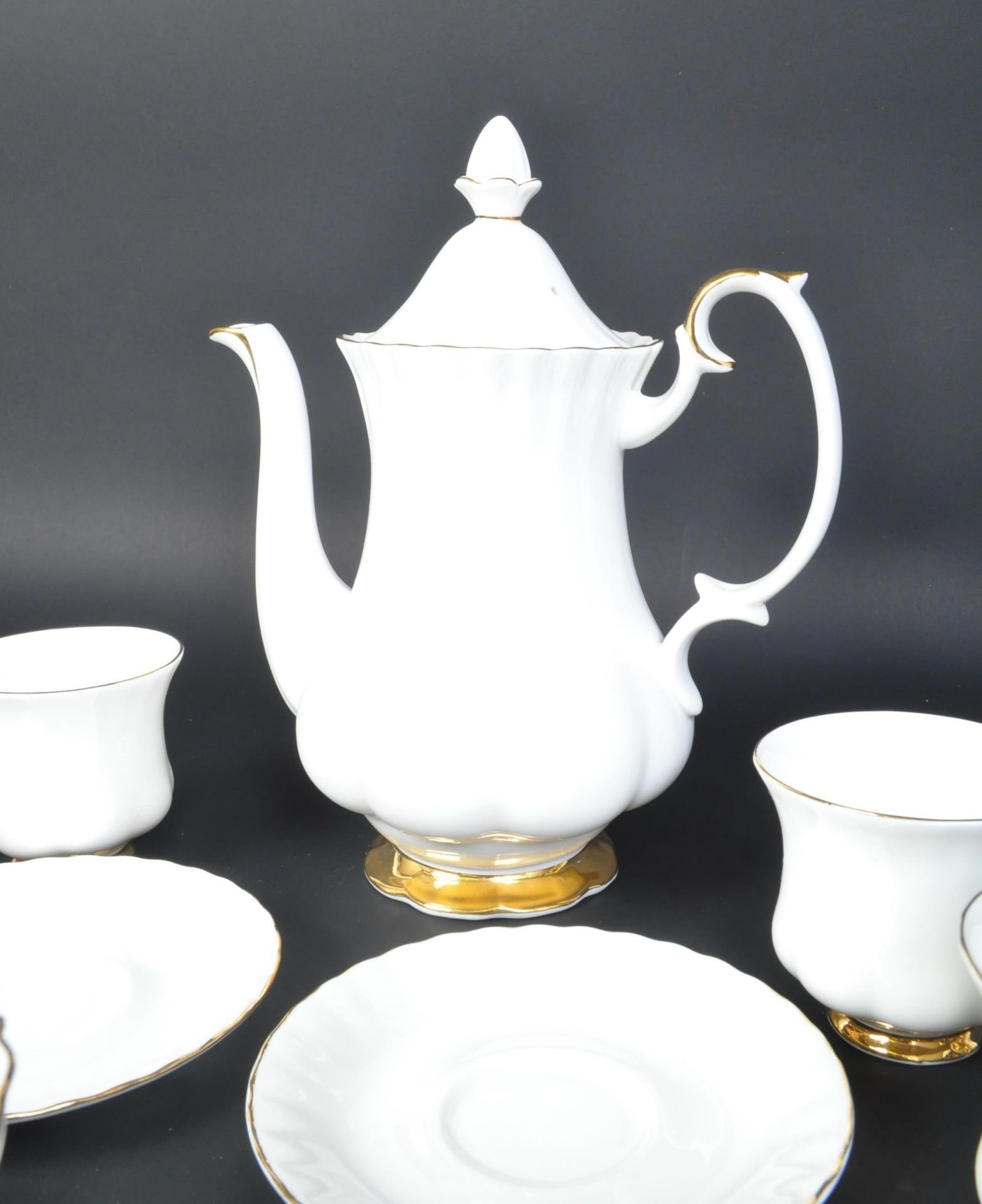 VINTAGE ROYAL ALBERT 'VAL D'OR' BONE CHINA COFFEE SET - Image 2 of 4