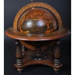 20TH CENTURY WOODEN DESK TOP ZODIAC GLOBE