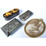 ASSORTMENT OF THREE 19TH CENTURY & LATER SNUFF BOXES