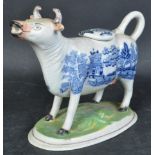 19TH STAFFORDSHIRE PORCELAIN COW CREAMER FIGURE