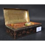20TH CENTURY NIELLO WORK BOX & COLLECTION OF PILL BOXES