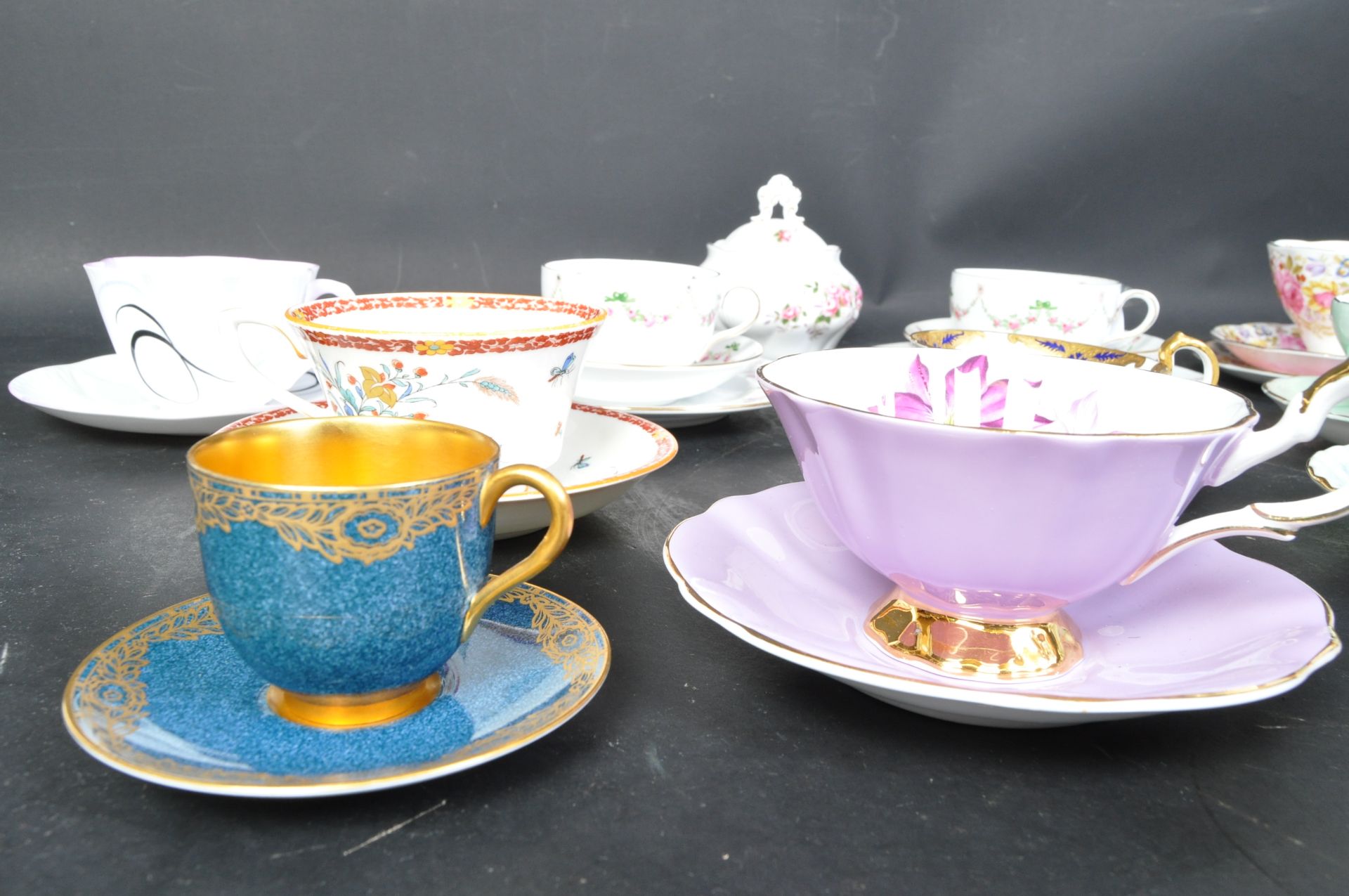 ASSORTMENT OF VINTAGE ENGLISH FINE BONE CHINA TRIOS - Image 5 of 8