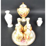 COLLECTION OF AYNSLEY ORCHARD GOLD CERAMICS